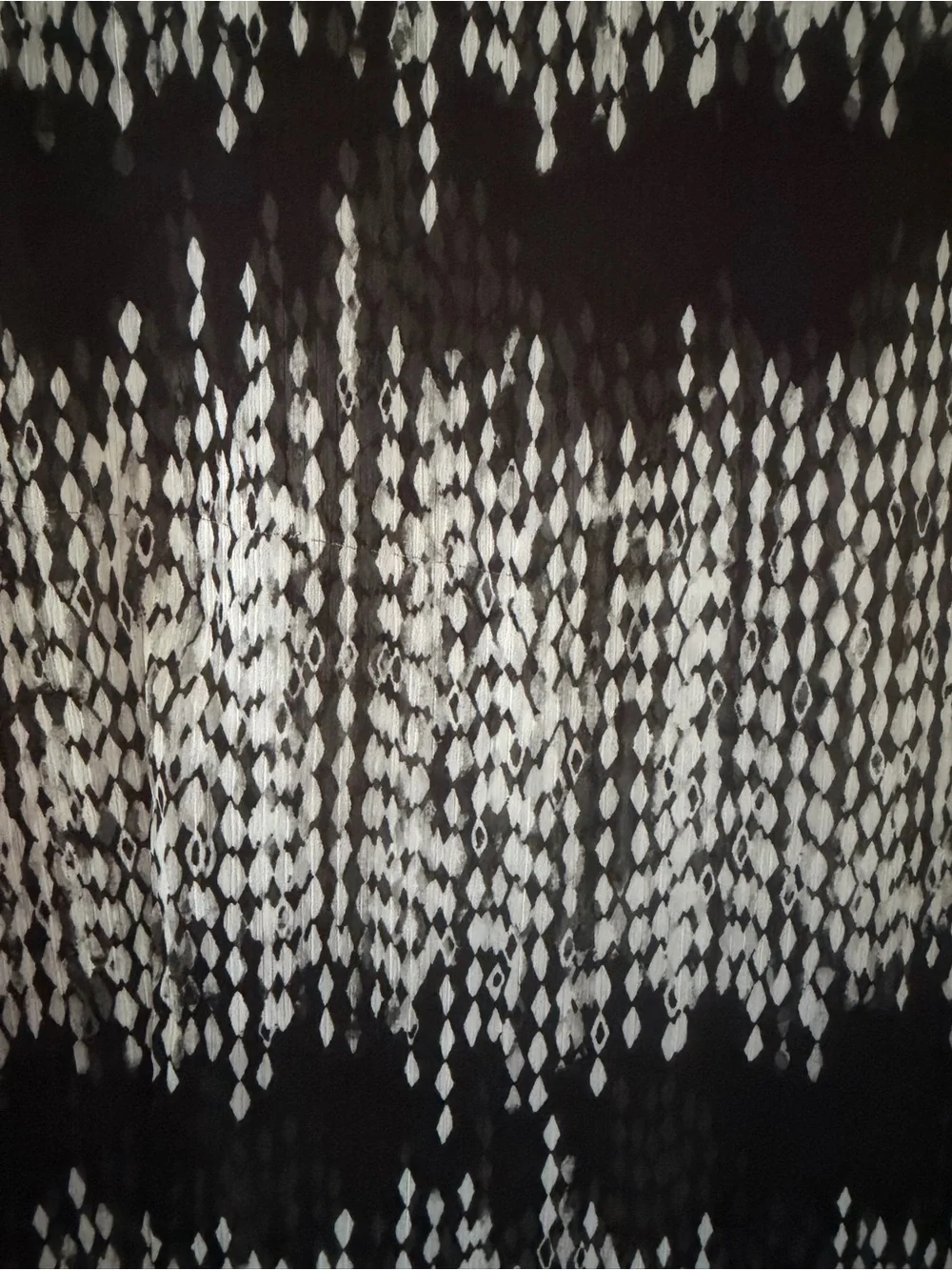 Banana Republic Black and White Patterned Lightweight Sheer Blouse size Large